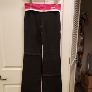 NWOT bebe Black Joggers with Pink Waistband
